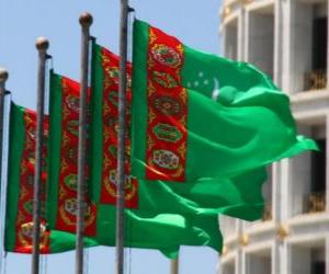 yapboz Türkmenistan bayrağı